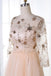 A-Line Bateau 3/4 Sleeves Stars Embroideried Tulle Homecoming Dresses