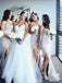 Mermaid Bridesmaid Dresses Sweetheart Lace Bridesmaid Dress With Split