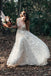 beach wedding dresses v-neck boho shiny star tulle bridal gown dtw90