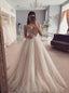 Custom Made Spaghetti-straps Tulle Sweetheart Wedding Dresses