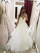 gorgeous a-line white tulle beaded long prom wedding dresses dtw379