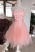 strapless sweet 16 dress with floral appliques homecoming dress dth137