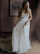 A-line Sweetheart Rustic Boho Wedding Dresses With Appliques