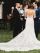 Lace Appliques Long Sleeves Mermaid Wedding Dress Backless Bridal Gown