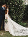 Lace Appliques Long Sleeves Mermaid Wedding Dress Backless Bridal Gown