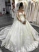 Luxury Lace Long Sleeves Wedding Dresses Ball Gown With Beaded Appliques