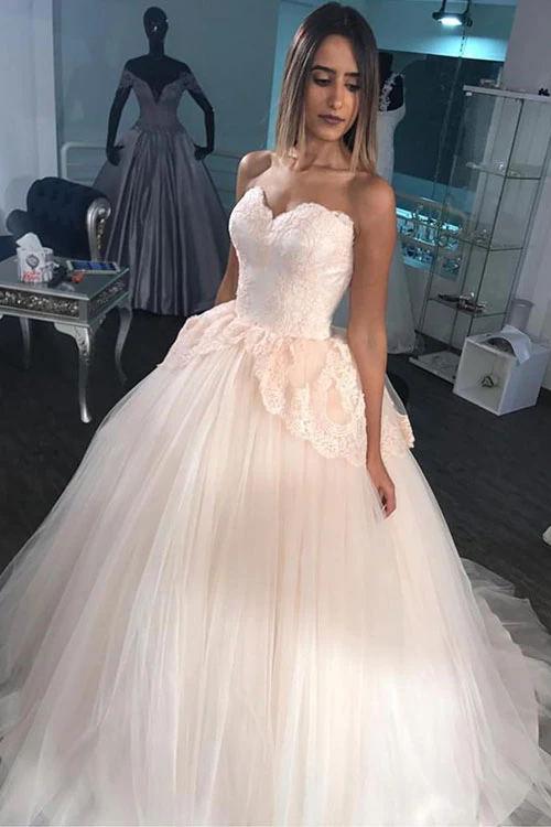 sweetheart quinceanera dress sweet 16 dress tulle long prom dress with applique dtp94