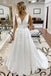 a-line v-neck wedding dress with pockets simple sleeveless wedding dress dtw113