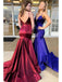 backless mermaid v-neck prom dresses evening gown with straps dtp985