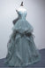 Chic Princess Layered Tulle Lace Prom Dress, Long Formal Evening Dress