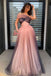 one-shoulder ombre long prom dress elegant tulle formal gown dtp52