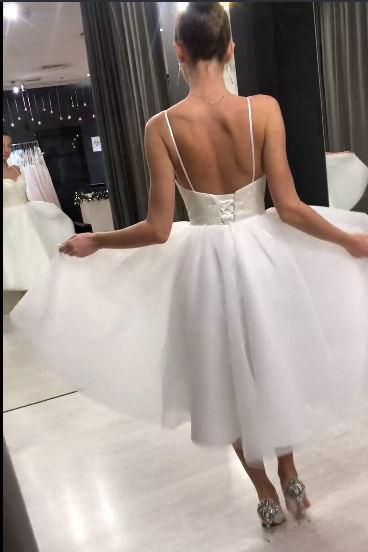 Ivory Sequin Bodice Homecoming Dress Short Tulle Formal Party Dress