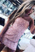 fitted strapless pink lace homecoming dress tight cocktail dress dth41