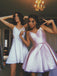 cute homecoming dresses simple v-neck short prom dresses dth381