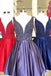 plunging neck beaded short prom dresses royal blue homecoming dress dth147