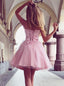 Cute Pink A-Line Sweetheart Short Tulle Homecoming Party Dress
