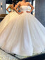 Glitter Strapless Ball Gown Wedding Dresses Sparkly Bridal Gown