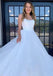 white sequin long prom wedding dress a-line sparkle wedding dress dtw93
