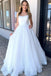 white sequin long prom wedding dress a-line sparkle wedding dress dtw93