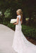elegant lace appliques sheath wedding dress with keyhole back dtw46