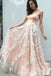 elegant sweetheart blush pink tulle long prom dresses with appliques dtp742