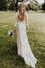 ivory long sleeves sheath backless beach lace wedding dress dtw121