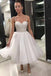 ivory sequin bodice homecoming dress short tulle formal party dress dth107