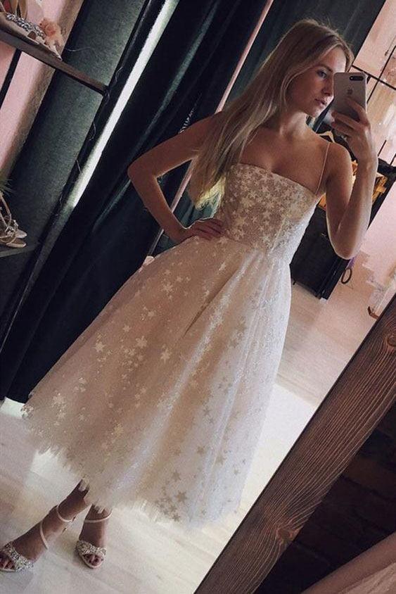 starry night homecoming dress Navy Starry Night With Shawl High Site Prom Dresses, CP0691 US6 / As Pic