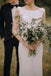 Simple Ivory Sheath Wedding Dress Cowl Back Sleeveless Bridal Gown