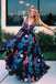 a-line v neck tulle long prom dresses with embroidery floral appliques dtp1030