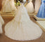 sweetheart lace appliques ball gown vintage tiered wedding dresses dtw431