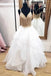 Gold Appliques Bodice V-neck Sleeveless Tulle Wedding Dress