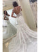 Lace Appliques Backless Wedding Dresses Sleeveless Mermaid Bridal Gown