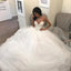 Long Sweetheart Tulle Sleeveless Wedding Dresses With Appliques