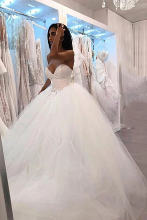 long sweetheart tulle sleeveless wedding dresses with appliques dtw414
