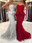 Mermaid Sweetheart Lace Applique Long Prom Dress Graduation Dresses