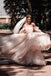 fairy-tales strapless wedding dresses 3d flowers puff sleeves bridal gowns dtp409