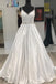 A-Line V-neck Beaded Long Prom Dresses Sleeveless Formal Gown