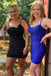 Sparkly Tight Black Short Homecoming Dresses, Beading Short Party Dresses