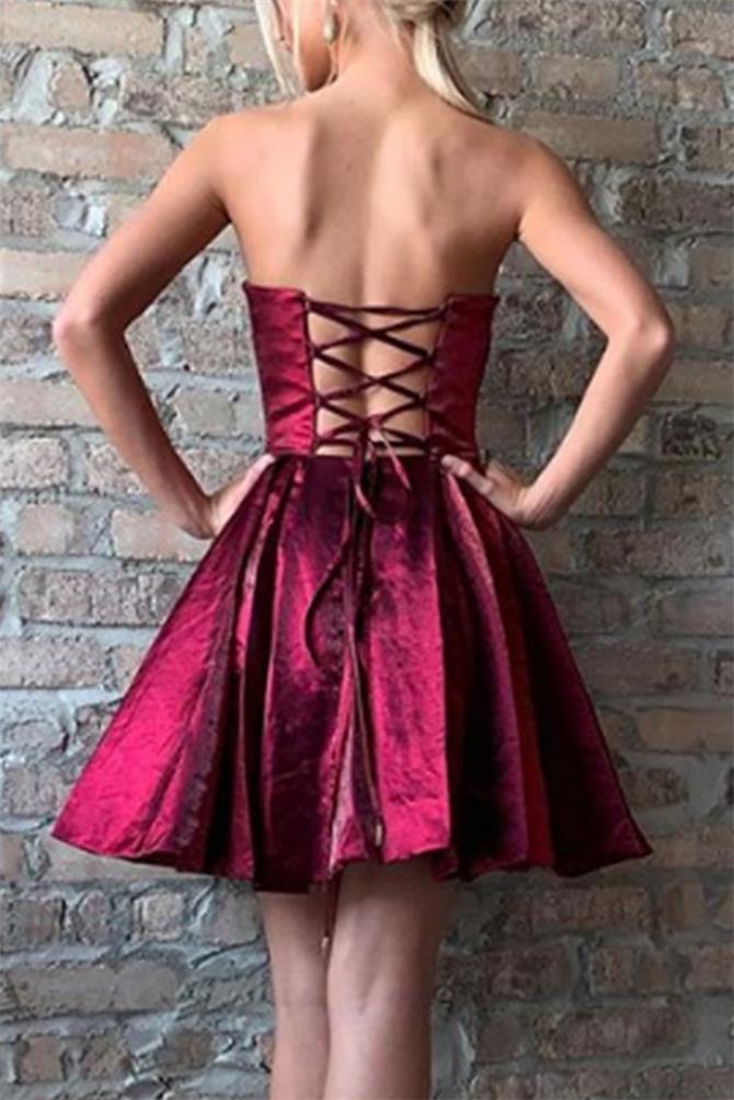 Strapless Sparkle Short Prom Homecoming Dress Party Dress