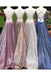 A-Line Sparkle Long Prom Dresses with Split Backless Evening Dress