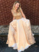 Glamorous Scoop Floor-Length Beading Satin Prom Dress with Pockets