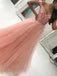 a-line off-shoulder tulle prom dress with beading dtp308