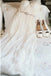 A-Line Off-the-Shoulder Beaded Chiffon Backless Beach Wedding Dress