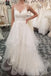 a-line spaghetti straps tiered wedding dress with appliques dtw187