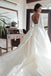 Elegant 3/4 Sleeves Satin Bateau Simple Backless Wedding Dress