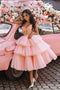 Beautiful Ball Gown Tulle Short Prom Dress, Princess Pink Graduation Dress