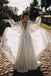 Beautiful Chiffon Wedding Gown Long Puff Sleeves Beach Wedding Dress DTW440