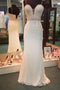 Bling Spaghetti Straps Long Mermaid/Trumpet Backless Prom Dress