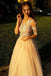 Charming Floral Appliques Long Prom Dresses With 3/4 Sleeves